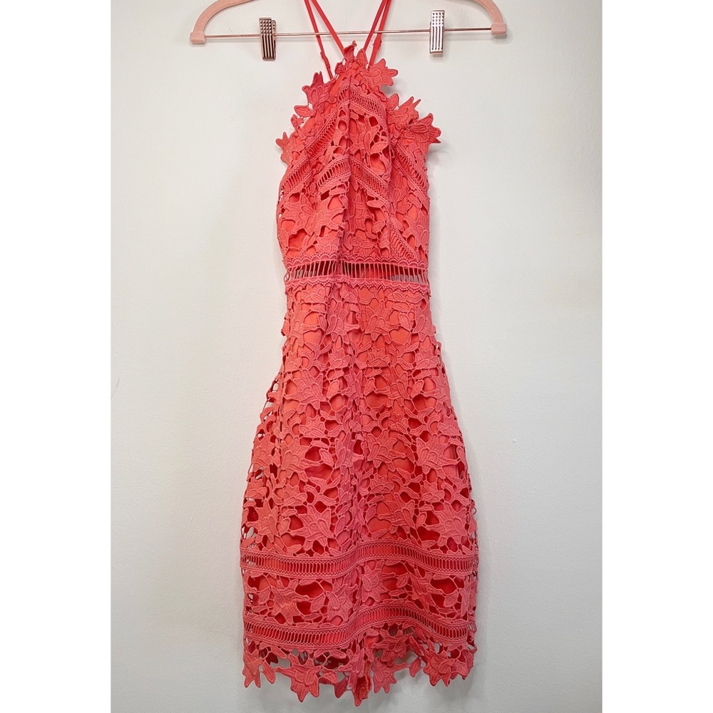 NWT‎ ASTR the Label Coral Lace Bodycon Dress Size XS Fairy Romantic Vacation - Picture 7 of 14